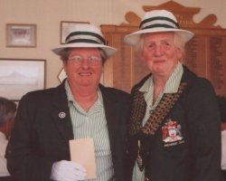 Mrs J Wayne - received her County Badge 2001