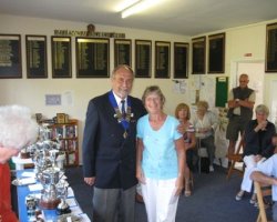 Ladies 2 Wood winner Anne Castell