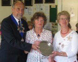 Ladies Pairs winners Gina Wilson, Shirley Boyce