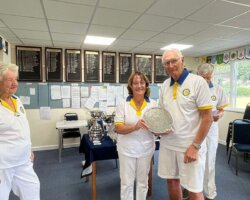 Mixed Triples Runners Up - Margaret Wallinger, Ray Dudding (pictured) and Peter Guppy